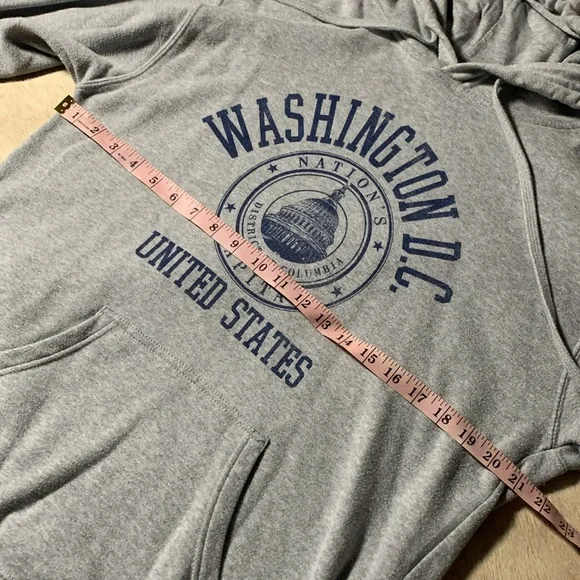 Mens WASHINGTON D.C. United States Nations Capital Gray HOODIE Sweatshirt - Picture 7 of 14